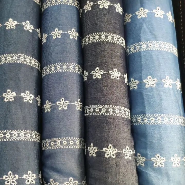 KAIN JEANS BORDIR METERAN