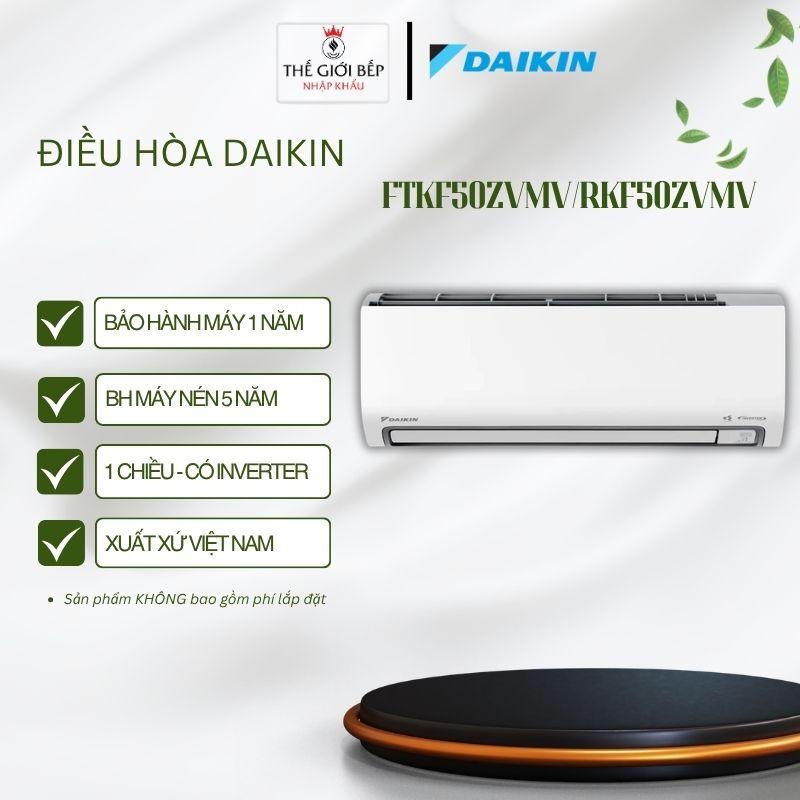 Máy Lạnh Daikin Inverter 2HP FTKF50ZVMV/RKF50ZVMV – Đảo Gió 4 Chiều – Streamer Chống Ẩm Mốc
