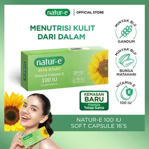 Natur-E Soft Capsule Skin Start 100 IU 16s - Soft Capsule untuk Menjaga Kesehatan Kulit dengan Vitamin E 100 IU - Nutrisi Kulit dari Dalam Untuk Awal Kesehatan Kulitmu