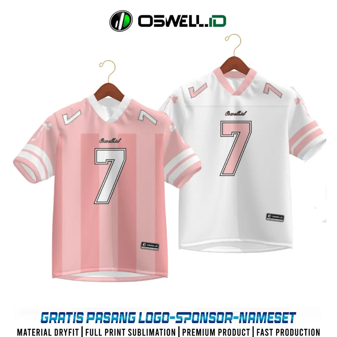 JERSEY CUSTOM COQUEETE RIBBON KOREA PINK DAN PUTIH GRATIS NAMA DAN NOMOR PUNGGUNG FULL PRINITNG