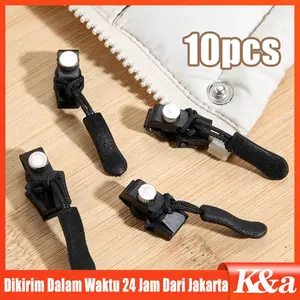 10pcs Universal Instant Zipper ZIPPER JAKET WATERPROOF/ANTI AIR / KEPALA RESLETING PATAH /AKSESORIS TAS Ritsleting Pengganti Zipper
