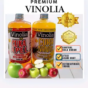 promo cuka VINOLIA CUKA APEL & CUKA NANAS- 1LITER- Kontrol Gula Darah dan Kolesterol - Beli 1 Gratis 1