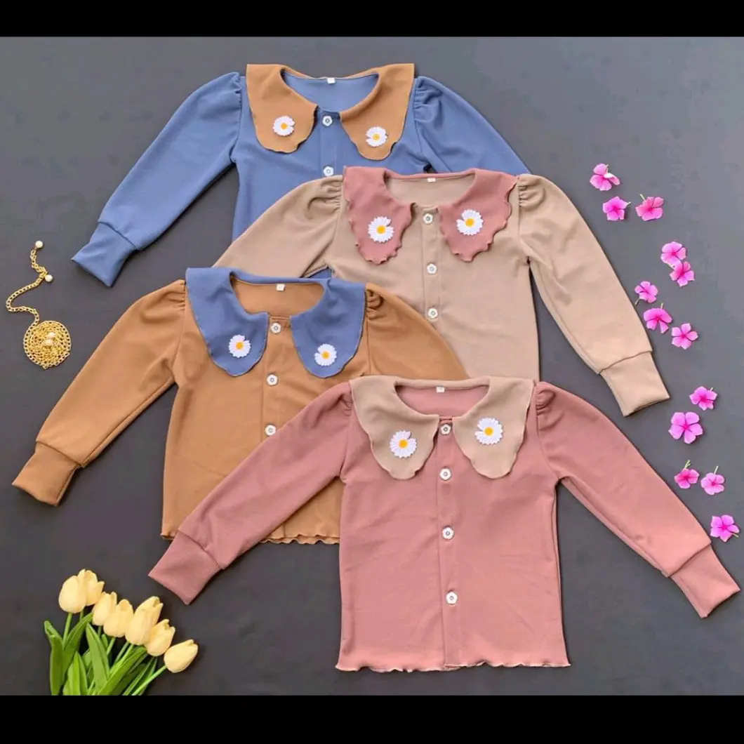 Cardigan Anak Bordir Bunga Florencia Knit 1-10 Tahun Fashion Jaket