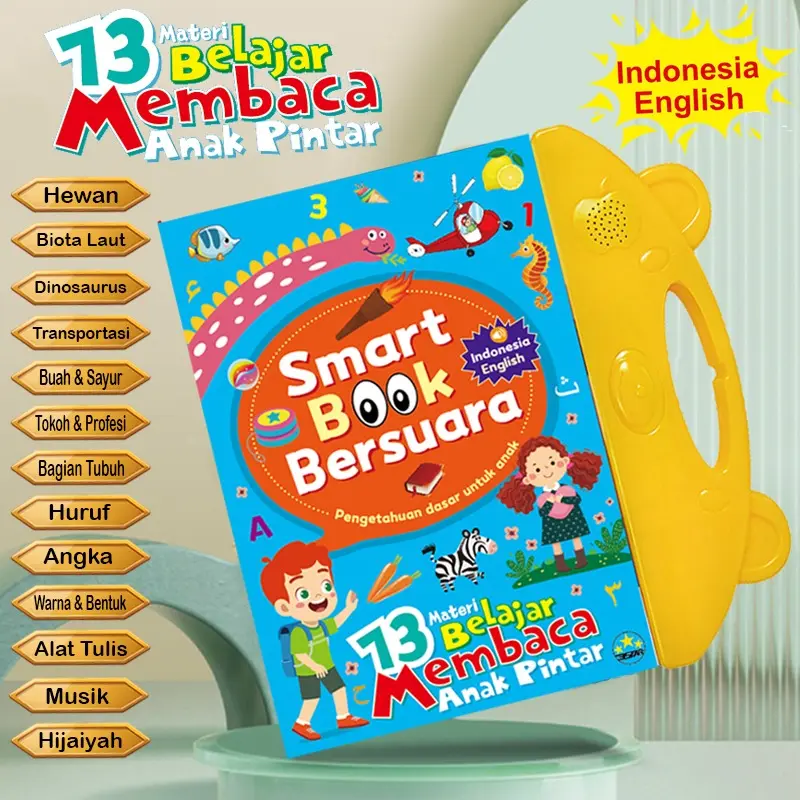 Smart Book Bersuara Indonesia Inggris Mainan Anak Buku Edukasi Belajar Buku Pintar Elektronik