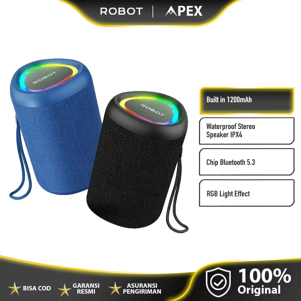Robot Rb170 ROBOT RB120 Bluetooth Speaker Bluetooth 5.3 RGB Waterproof IPX4 1200mAH ...