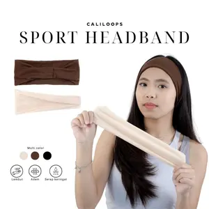 Caliloops Bando Bandana Sport Olahraga Kain Wanita Headband Gym Korean Style Stylish Kazia