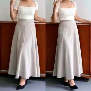 Audy Skirt - Rok Panjang Fuji Bahan Skuba Premium Flowy -Rok Korean Style