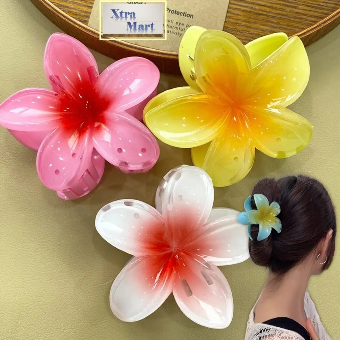 XM - Jepitan Rambut Cantik Model Bunga Kamboja Jepit Rambut Wanita