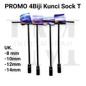 PROMO Kunci T 4pcs 8-10-12-14mm STC Kunci sok t 8-14mm setara tekiro