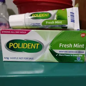 KEMASAN HEMAT Lem Gigi Polident 8.5 Gram Lem Gigi Tiruan Perekat Gigi Palsu Lem Veener Snap on Smile Polident Sample Produk (CoD)