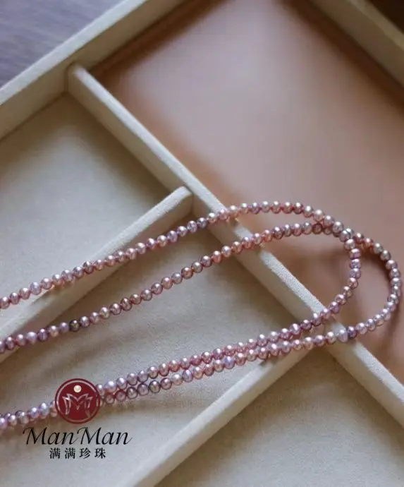S925 Silver - Freshwater Non-Nucleated Candy BABY Pearl Necklace - Pearl Size 3-5mm The length is approximately 43 centimeters.  837
