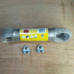 Tali Jemuran Kawat Seling Kuat Anti Karat /Sling Baja Kawat Baja Klem Sling
