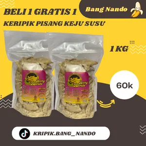 (BELI 1 GRATIS 1) 500 GRAM FREE 500 GRAM KERIPIK PISANG RASA KEJU SUSU