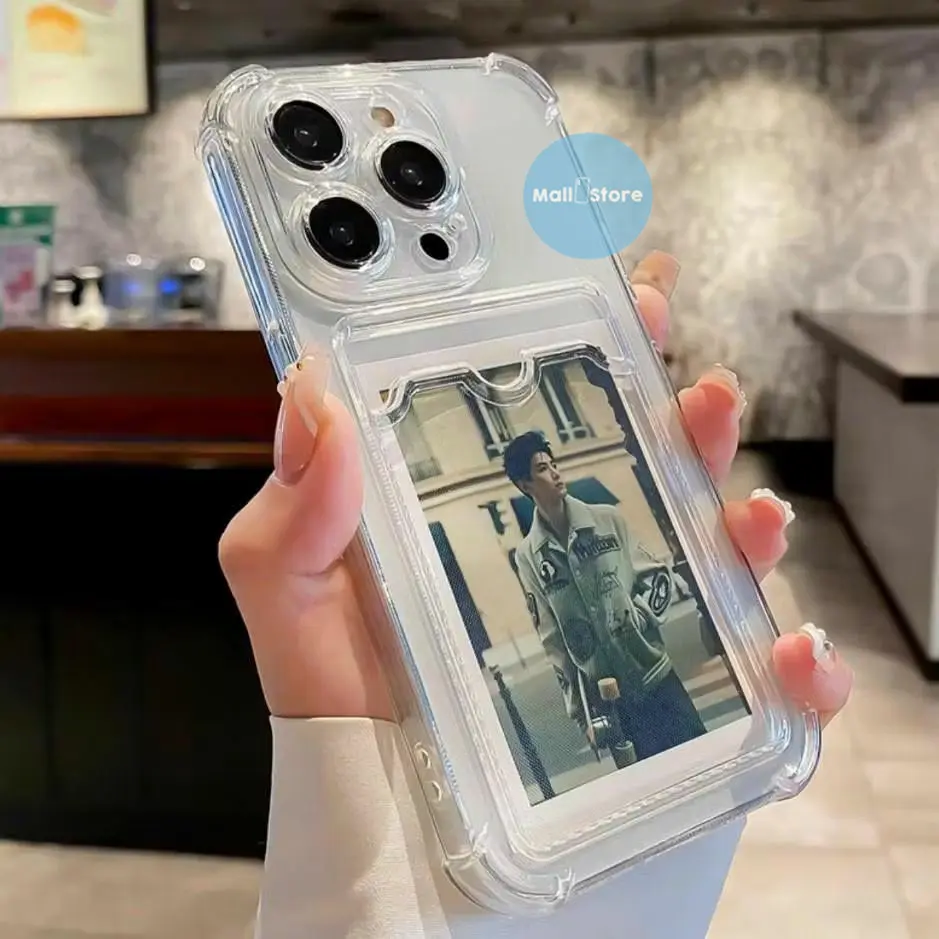 Case Slot Card Bening Bisa Simpan Foto dan Kartu untuk All Type Smartphone