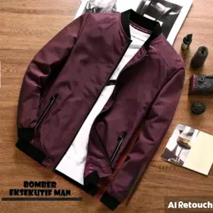 Jaket Parasut Bomber Pria_Jaket Bomber Exsekutif Man Stylist Casual Nyaman ( BAHAN PARASUT DESPO TIPIS) (MUAT BB MAX 60 KG)