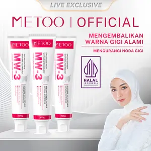 [Live Exclusive] METOO MW-3 Advanced Whitening Tooth Paste 1/2/3pcs - pemutih gigi / Bebas Sensitif / Bebas Karang Gigi / Pasta Gigi Probiotik / Gusi Sensitif / Membersihkan Noda Gigi