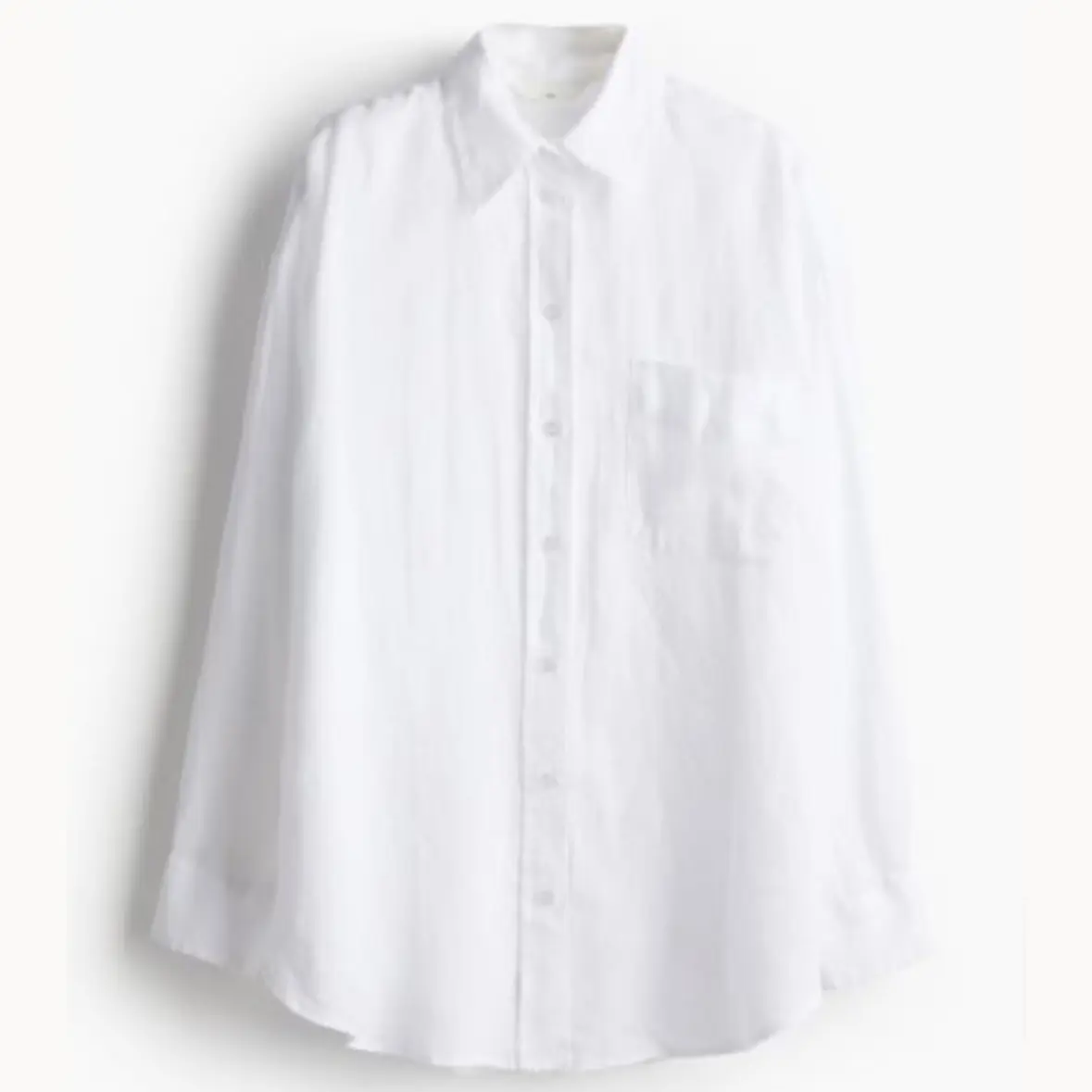 HMM White Linen Long Sleeve Shirt