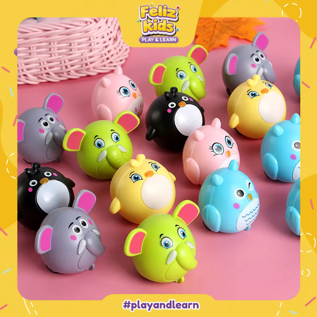 [FELIZKIDS] [FK59] Mainan Anak Animal Mini Pull Back Car Mobil Hewan Karakter Lucu
