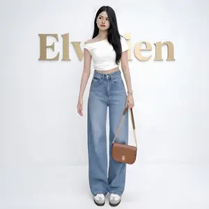 Highwaist Baggy Jeans Hangover Wanita-Celana Kulot Jeans Loosepant Gombrong Highwaist Wanita Jeans Premium