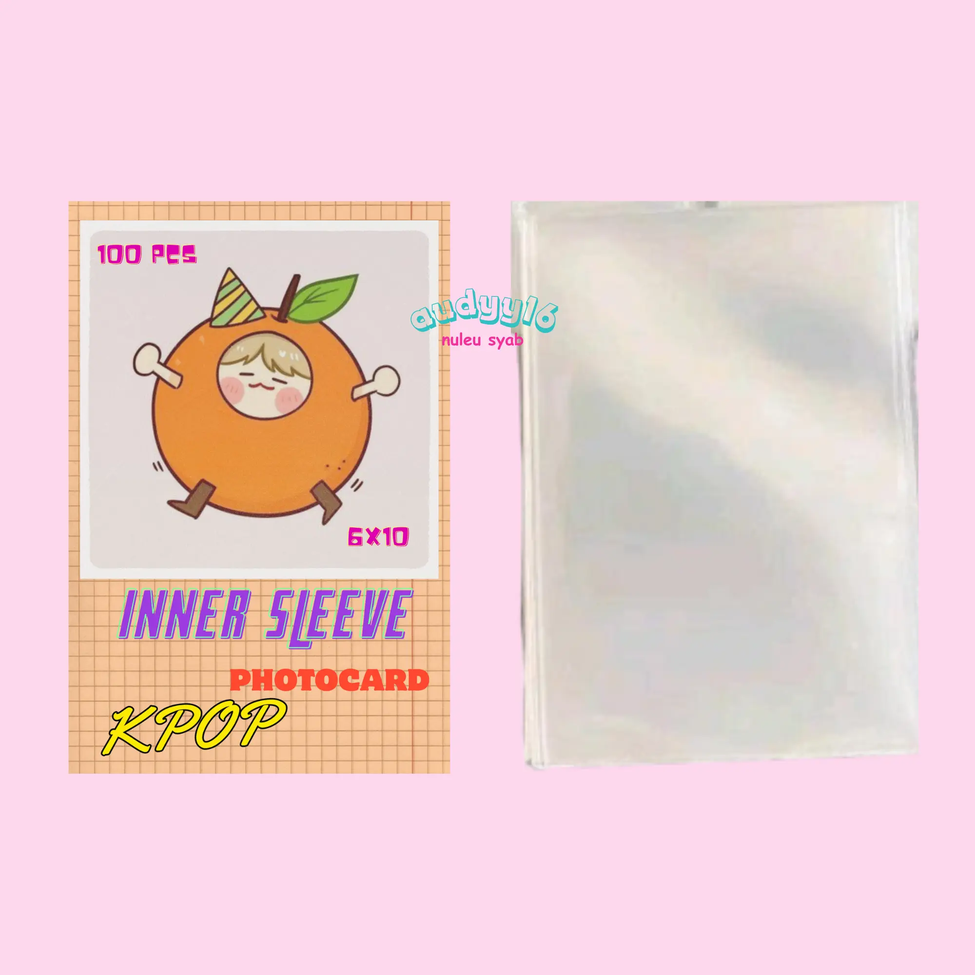 inner sleeve photo card size 6x10 isi 100pcs
