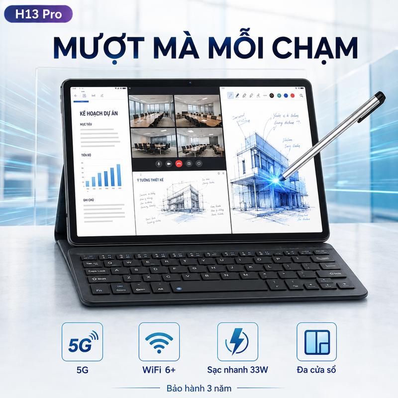 Máy Tính Bảng 10.3 Inch Snapdragon 888, Màn Hình 2K, 2 SIM 5G, Camera Trước 32