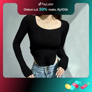 (PART 1) COD Square Neck Long Sleeve Shirt Blouse - WWC