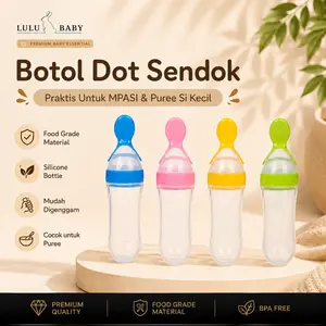 LULU BABY |Botol Dot Sendok Makan MPASI Bayi Lembut Sendok Botol 90 ml