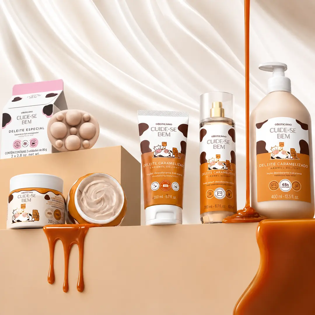 O Boticário Deleite Caramelizado - Linha Original e Cruelty Free - Hidratação e Doçura para Pele - Escolha Seu Favorito!