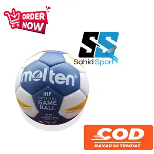 Bola tangan - handball Molten biru putih-Official Game Ball- Size 1,2,3