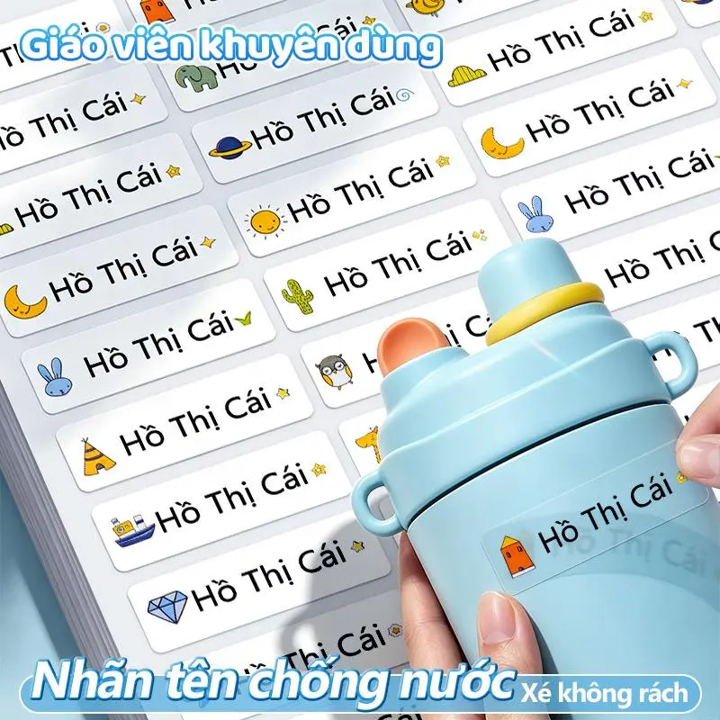 Nhãn Tên Nhãn Dán Vở Basic Tiện Lợi Cho Bé Lớp 1-2-3 Cute Trong Suốt In Theo Yêu Cầu Dễ Sử Dụng