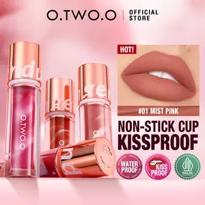 O.TWO.O Lip Tint Matte Long Lasting Waterproof Ultra Stay Lolepop LipGloss Smooth Lightweight NON-STICK CUP Lip(Need to Wait For Drying)  Makeup High Pigmentation Lipstick