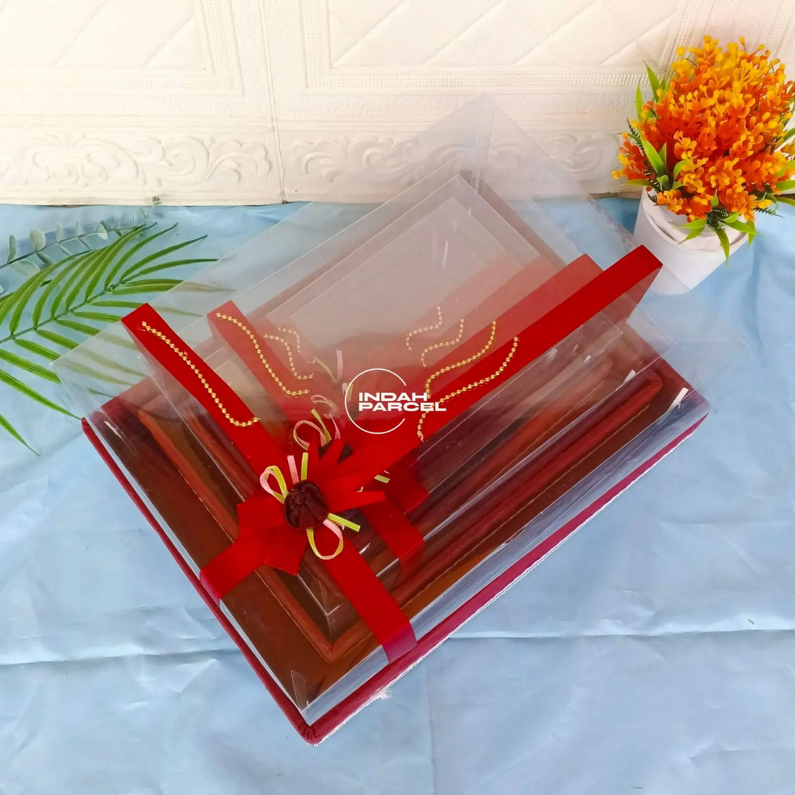 kotak seserahan pernikahan box hantaran nikah set 4 pita untuk lamaran tunangan