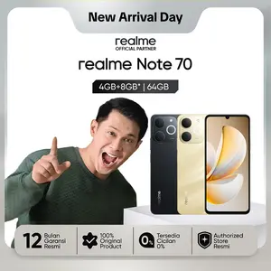 [AFDHALYUSMAN EXCLUSIVE] realme Note 70 4GB+8GB*|64GB | Titan Battery 6300mAh | Shock Resistance Military Grade | Ultra Slim Design