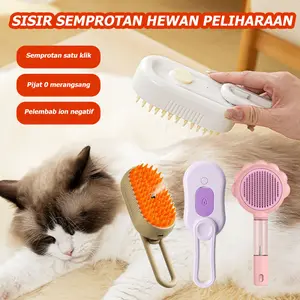 Pet Sisir Uap 3 In 1 Sisir Uap  Pet Grooming Brush Spray  Silikon Anjing Sisir Mandi Pijat Hewan