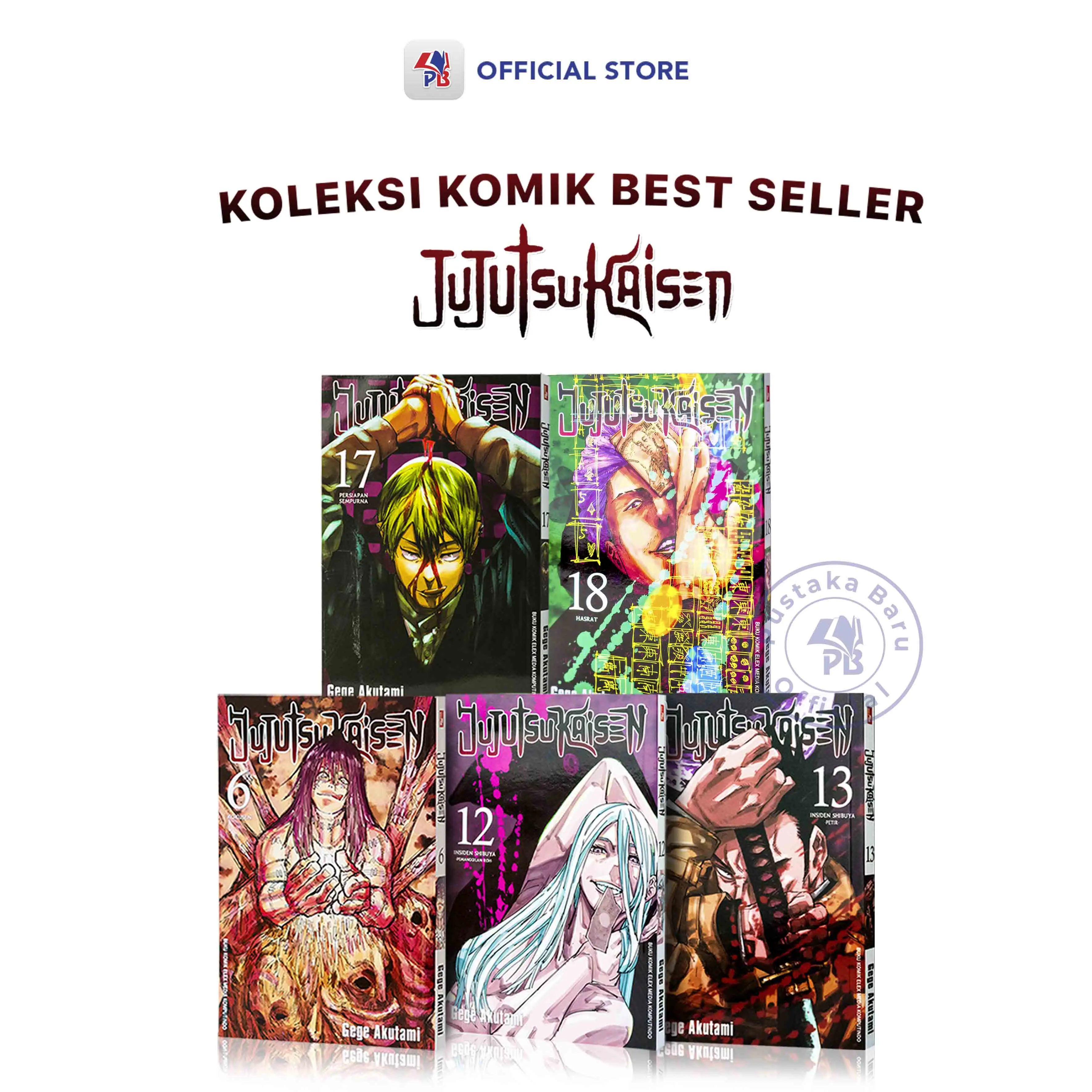 Buku Komik Jujutsu Kaisen Volume 6 Sampai 18 Per Satuan Volume / GRAMEDIA PUSTAKA UTAMA - EMK