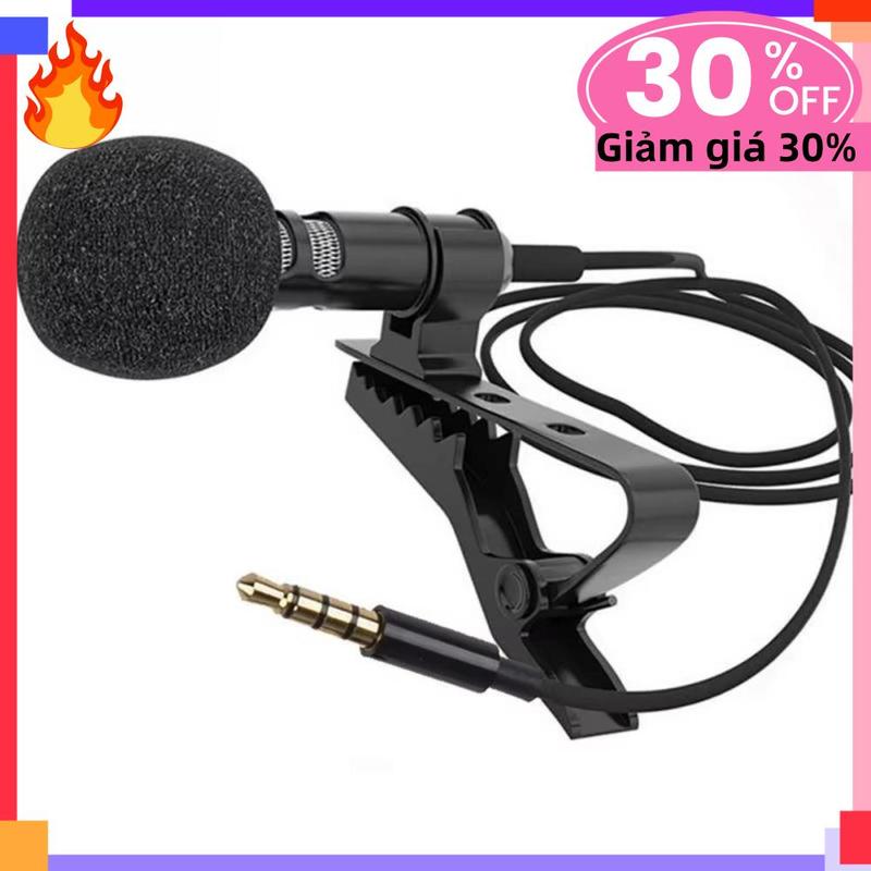Digital age Di động 3.5mm Micro ve áo Mini Đen Micro kẹp trên ve áo Có dây 360…