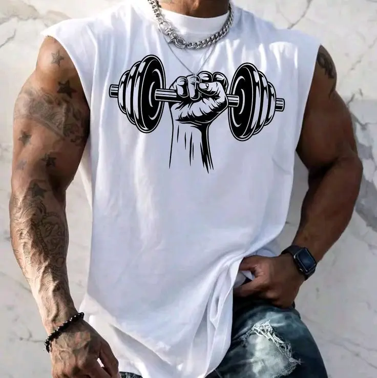 Singlet Pria Jumbo Oversize 6XL 5XL 4XL 3XL 2XL XL L M S Weightlifting Logo Full Print Tank Top Pria Wanita Big Size Bahan Catton combed 30s Lembut Adem Nyaman dipakai Hitam Putih Merah Dark Grey Kaos Distro Katun Keren Dewasa