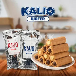 Wafer KALIO / Snack Biskuit Coklat kalio stick/snack rasasusu/camilan cokelat/jajanan murah/camilanRamadhan/hadiah Batang cokelat panjang dengan sudut cokelat berisi isian/kue kering berbentuk balok Kelio Pisket Kering dengan Rendah dan Coklat