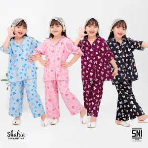 Shahia Servantina - Sesil Piyama Setelan Celana Anak Perempuan Baju Fashion