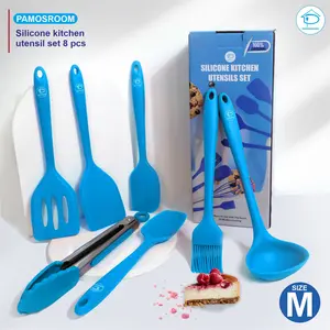 Pamosroom Baking Props Mini 1set 8pcs Alat Masak Set Silikon Spatula Sutil Silicone Kitchen Utensils 1set 8pcs