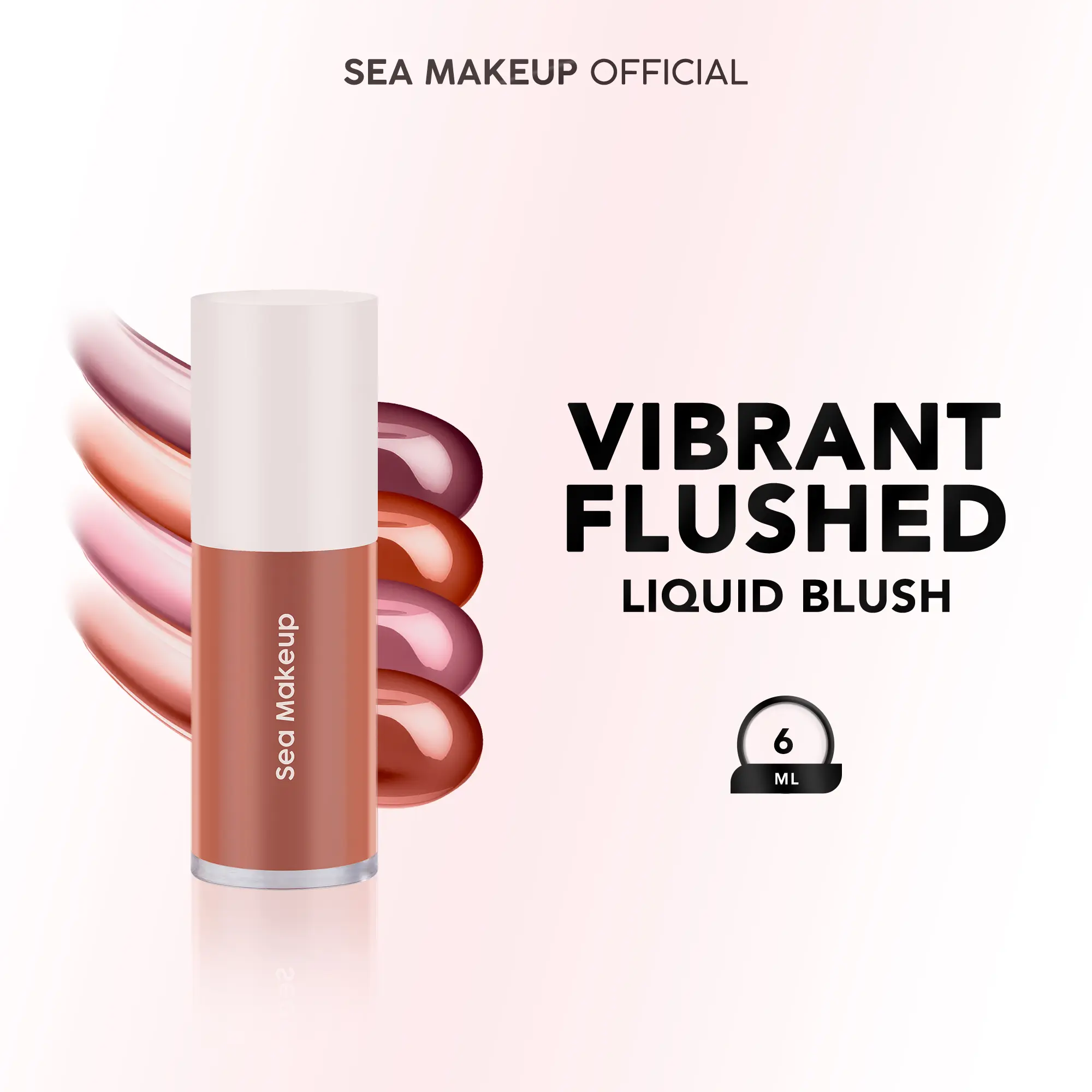 Sea Makeup Vibrant Flushed Liquid Blush On Cair - Orchid Dusk Pink Mauve - Pewarna