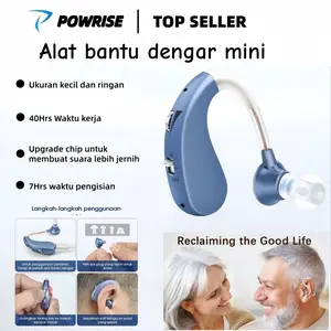POWRISE ALAT BANTU DENGAR rechargeable mini usb baterai tahan lama simple orang tua