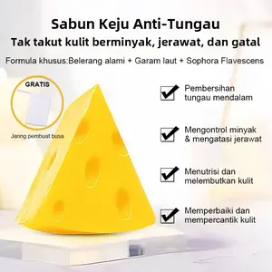 【COD】Sabun Keju – Mencerahkan, Atasi Jerawat, Kontrol Minyak + Jaring Busa
