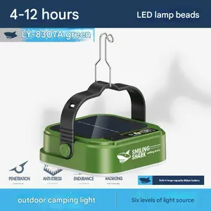 SMILING SHARK Lampu Camping Outdoor LY-8307 Cahaya Putih & Kuning Baterai 2600mAh Display Digital Multifunctional Dual Light