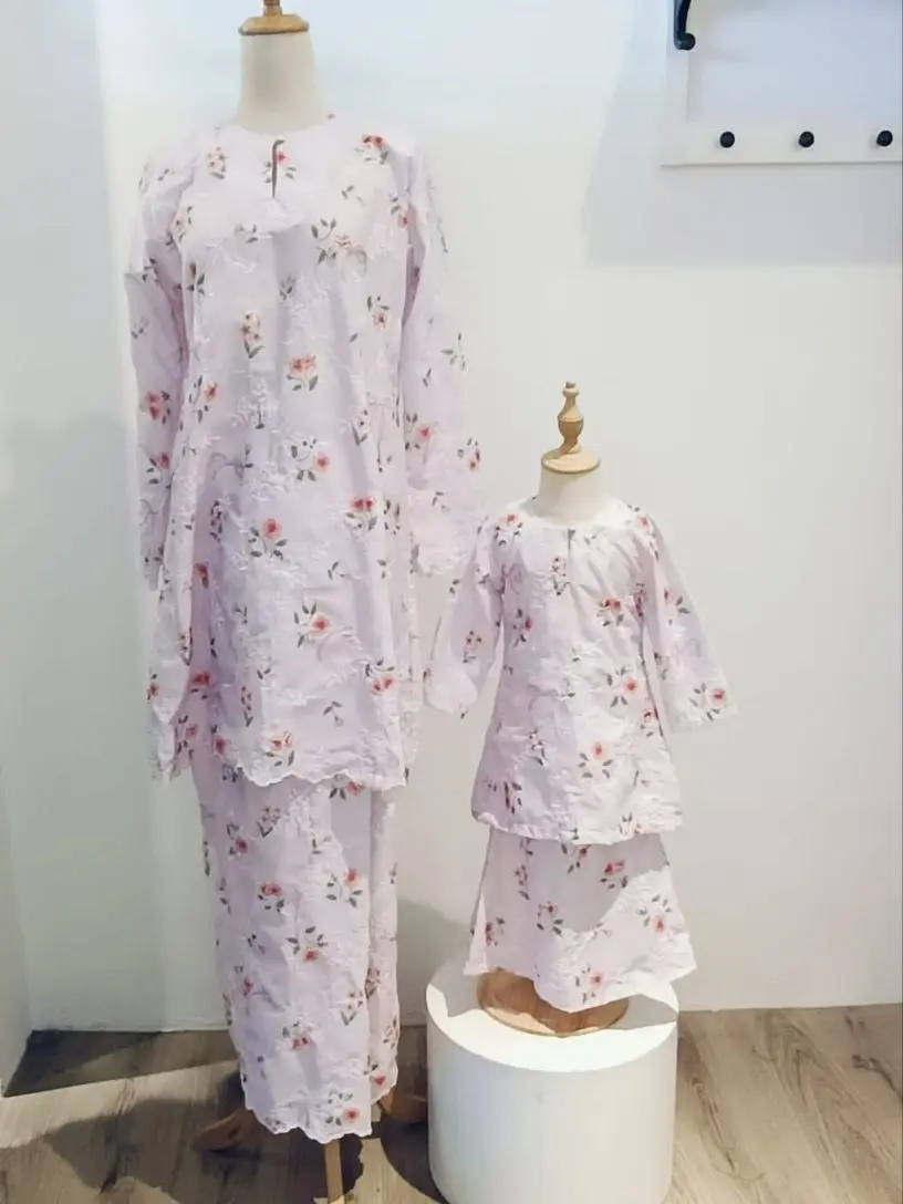 Haifa Eyelet Kurung - Twinning Mum & Girl (1Y till 13Y)