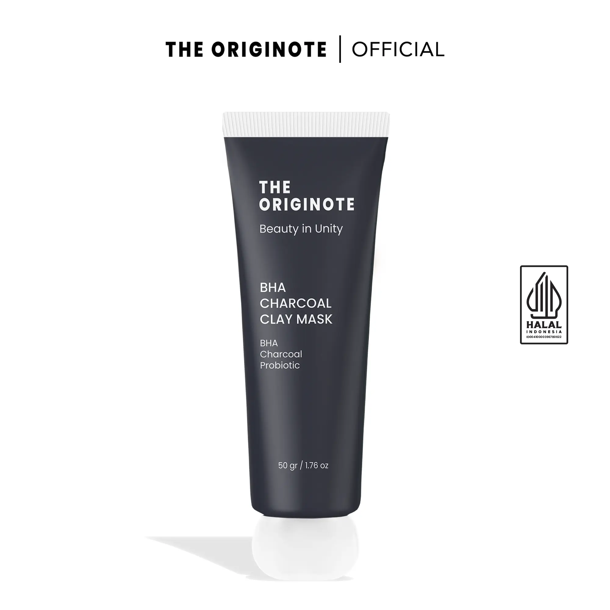 The Originote BHA Charcoal Clay Mask - masker mencerahkan wajah Mud Mask Eksfoliasi Mengangkat Sel Kulit Mati dan komedo with Charcoal