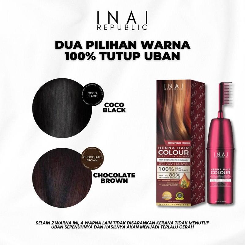 INAI PEWARNA RAMBUT HALAL - (4 FREE GIFT COVER KIT) - HENNA HAIR COLOUR ...