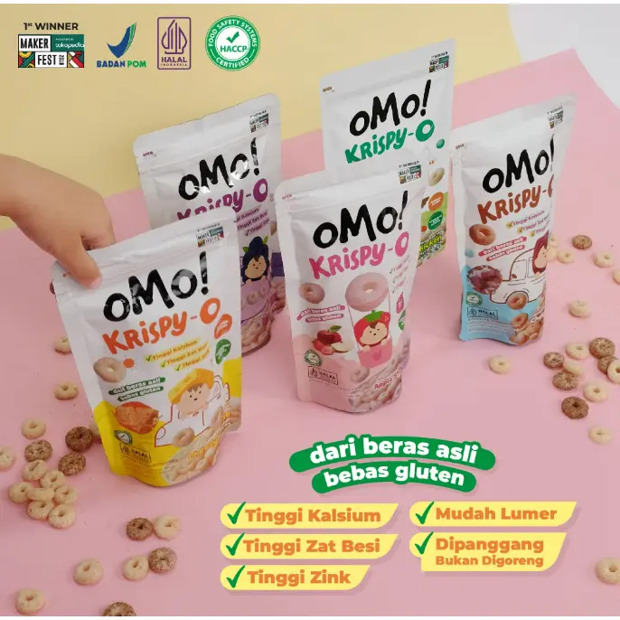 OMO! Krisp O Snack bayi sehat Camilan makanan ringan