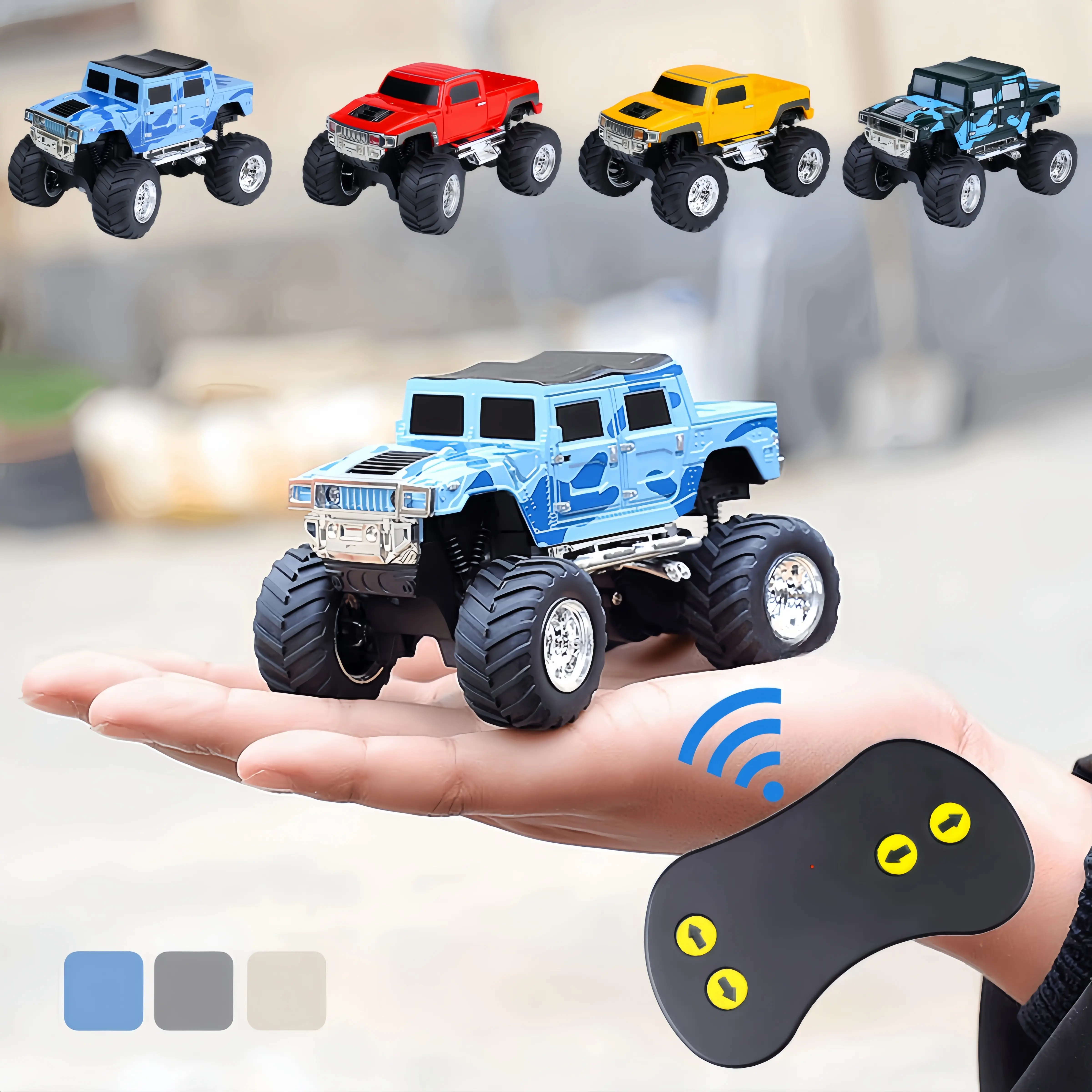 Mini Remote Control Off-Road Vehicle, Children's Simulation Toy, Free Suspension, Shockproof and Collision-Resistant Car Model, 2.4G Remote Control Charging, Remote Control Toys for Boys-1:43 Scale