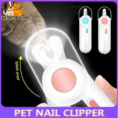 Pet Dog Nail Clipper with LED Light Safety Cat Pet Nail Cutter Machine Stainless Steel Scissors Animal Nail Trimmer